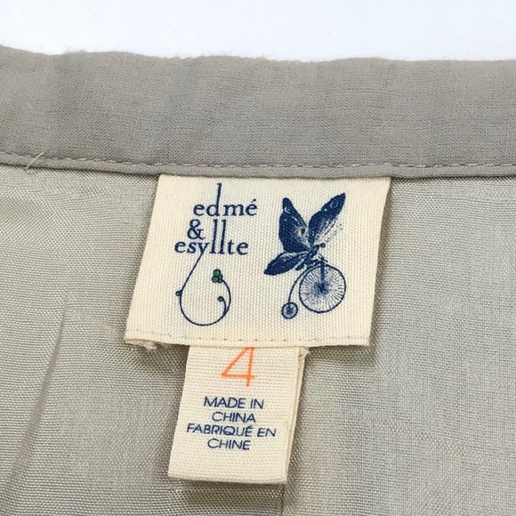 Anthropologie 100% silk Edme Esyllte full skirt - Picture 4 of 8